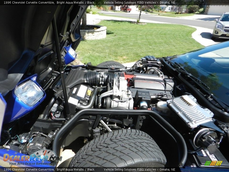 1996 Chevrolet Corvette Convertible Bright Aqua Metallic / Black Photo #14