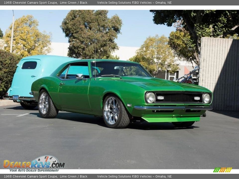 1968 Chevrolet Camaro Sport Coupe Lime Green / Black Photo #3