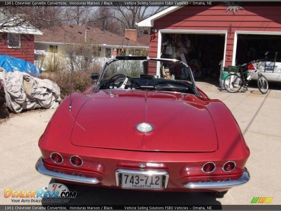 1961 Chevrolet Corvette Convertible Honduras Maroon / Black Photo #2