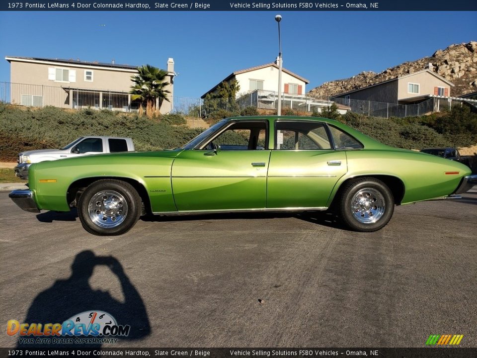 Slate Green 1973 Pontiac LeMans 4 Door Colonnade Hardtop Photo #5