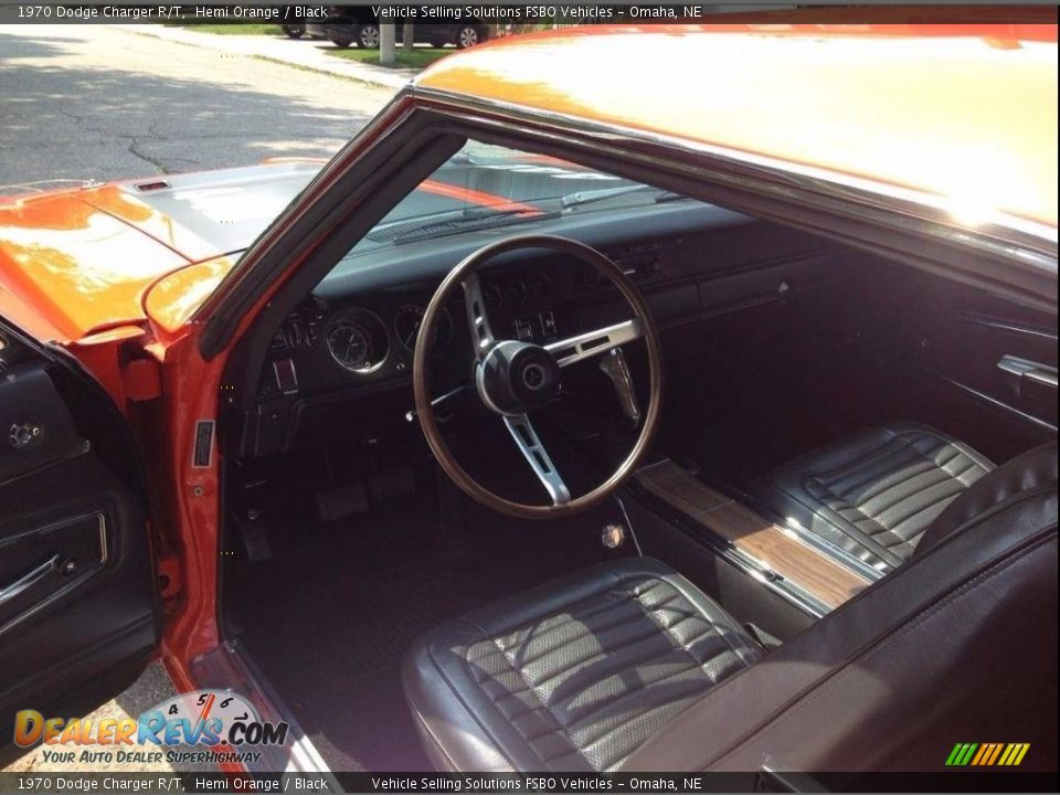Black Interior - 1970 Dodge Charger R/T Photo #17