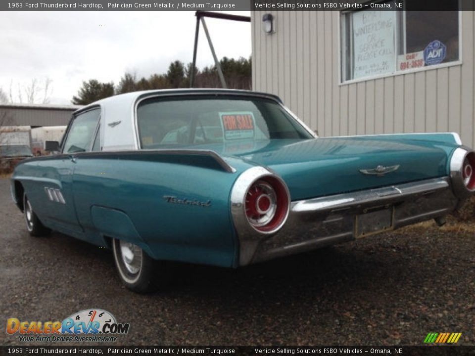 1963 Ford Thunderbird Hardtop Patrician Green Metallic / Medium Turquoise Photo #2