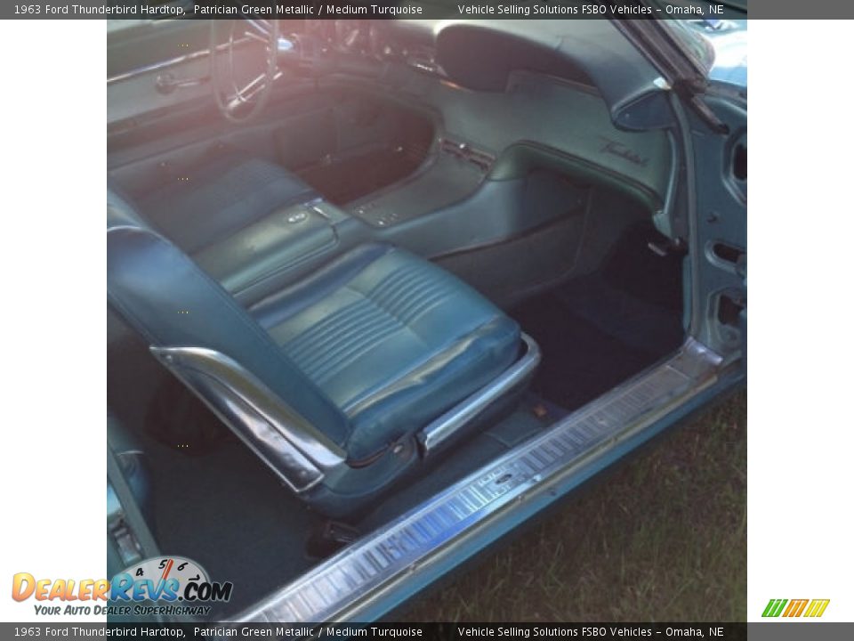 Medium Turquoise Interior - 1963 Ford Thunderbird Hardtop Photo #3