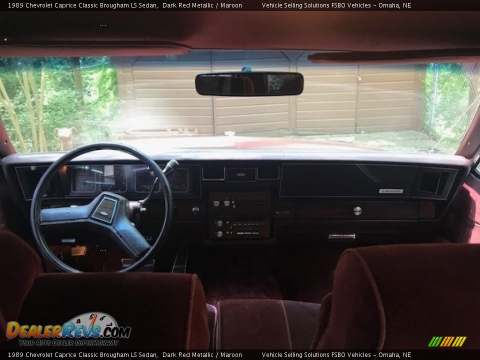 1989 Chevrolet Caprice Classic Brougham LS Sedan Dark Red Metallic / Maroon Photo #3