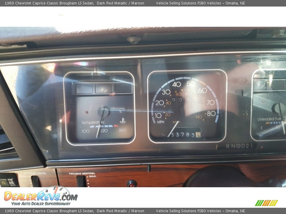 1989 Chevrolet Caprice Classic Brougham LS Sedan Gauges Photo #4