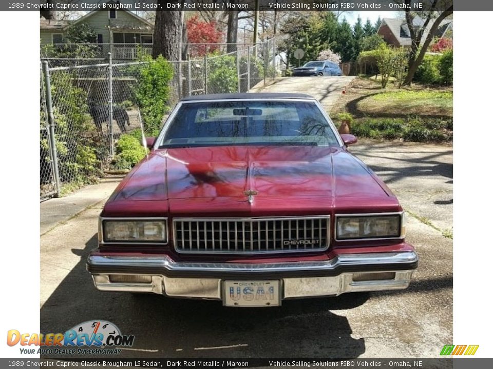 Dark Red Metallic 1989 Chevrolet Caprice Classic Brougham LS Sedan Photo #6