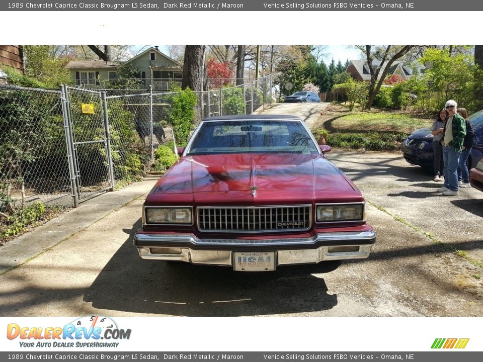 1989 Chevrolet Caprice Classic Brougham LS Sedan Dark Red Metallic / Maroon Photo #7