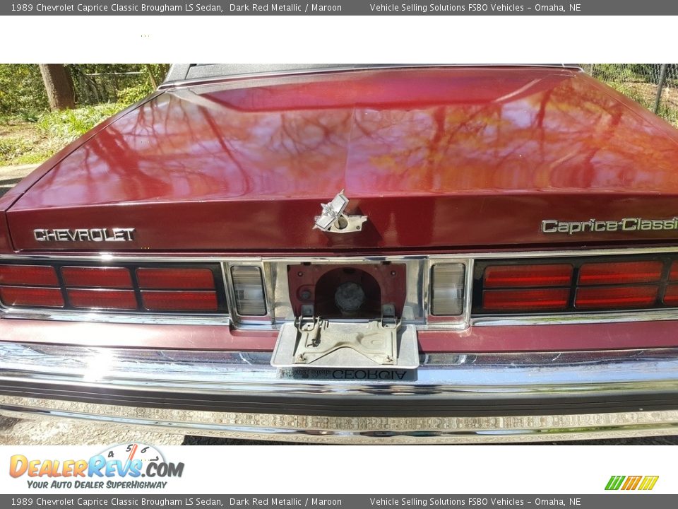 1989 Chevrolet Caprice Classic Brougham LS Sedan Dark Red Metallic / Maroon Photo #8
