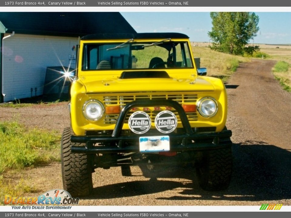 1973 Ford Bronco 4x4 Canary Yellow / Black Photo #5