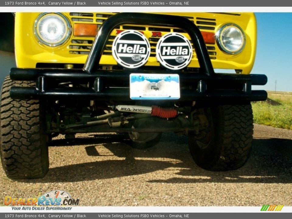 1973 Ford Bronco 4x4 Canary Yellow / Black Photo #6