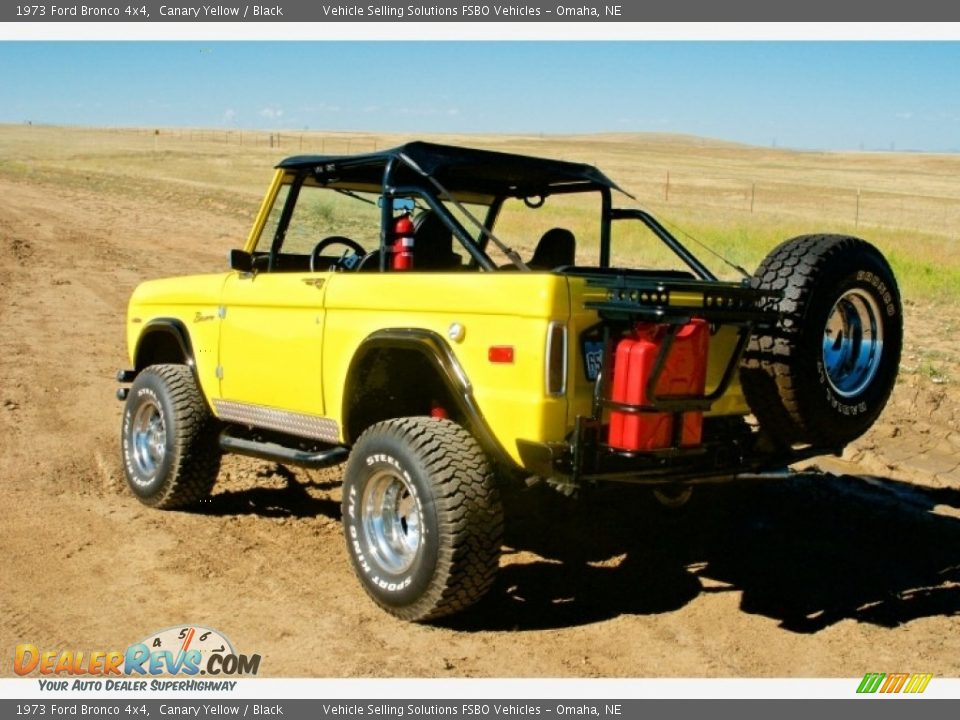 1973 Ford Bronco 4x4 Canary Yellow / Black Photo #12