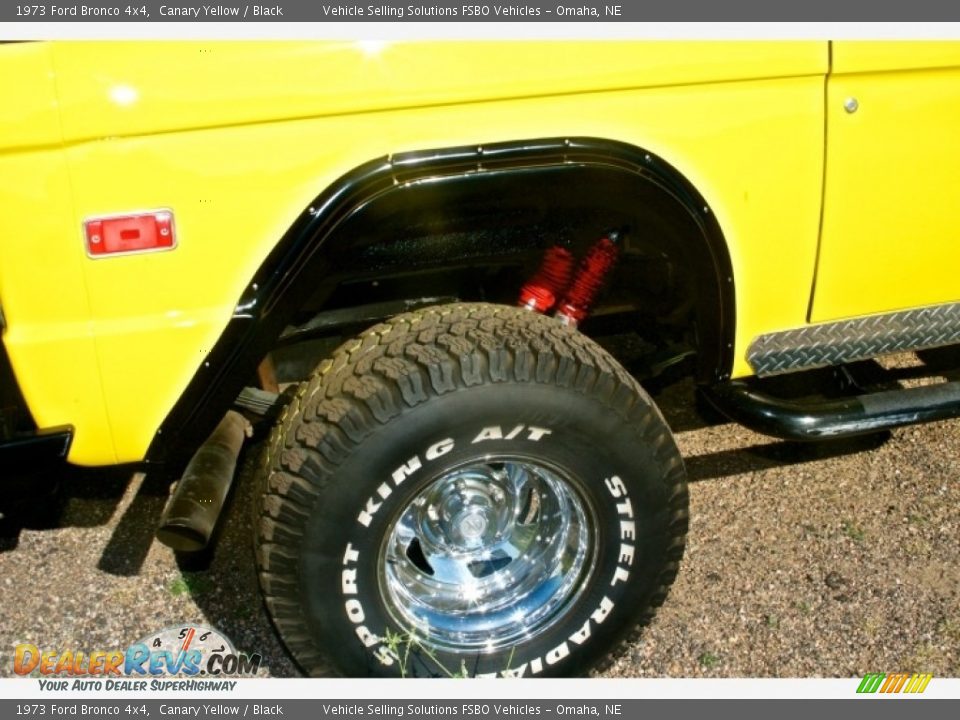 1973 Ford Bronco 4x4 Canary Yellow / Black Photo #13