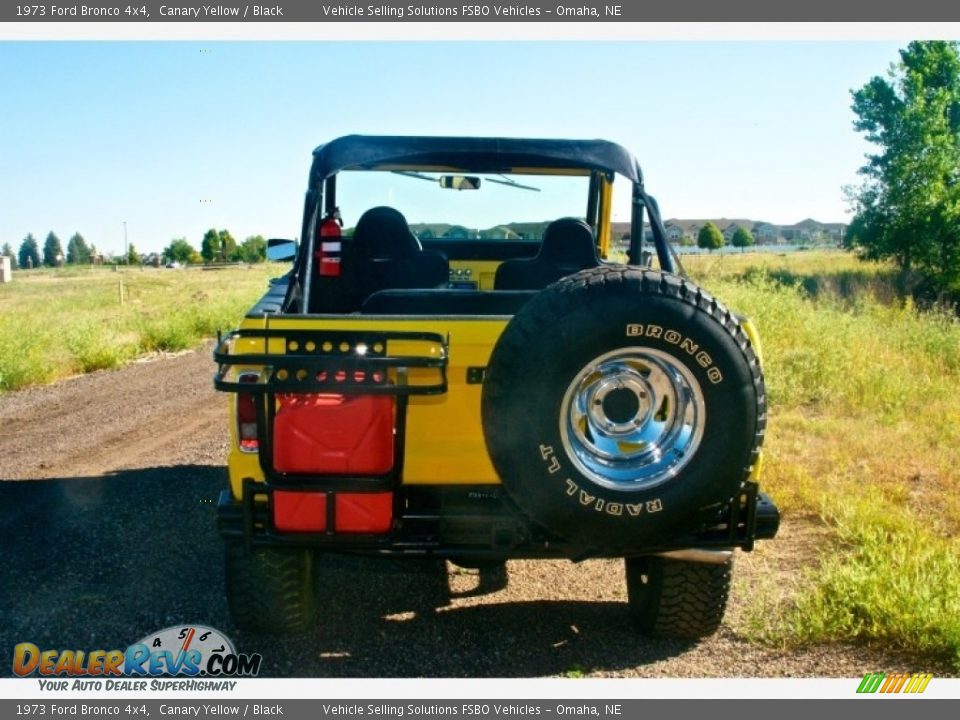 1973 Ford Bronco 4x4 Canary Yellow / Black Photo #14