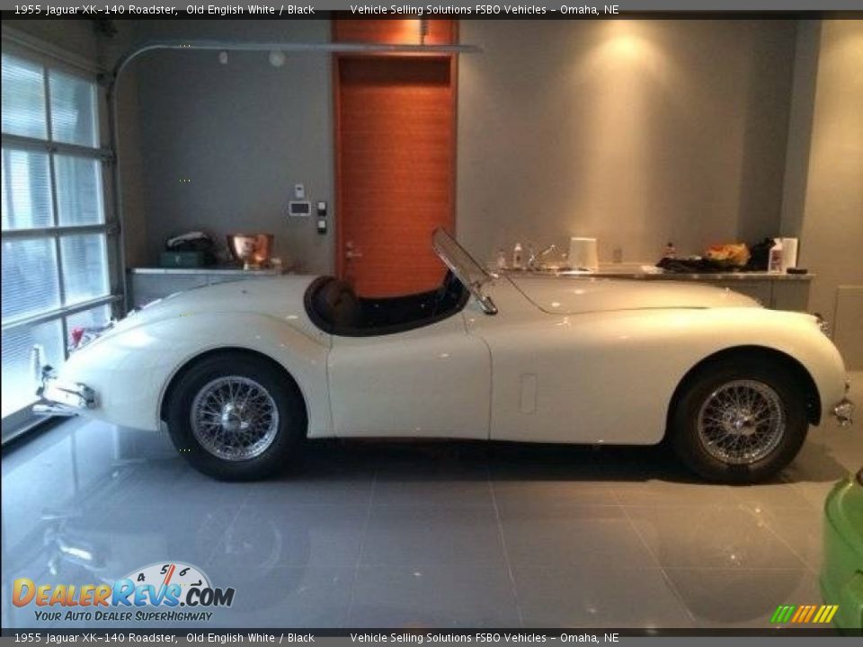 1955 Jaguar XK-140 Roadster Old English White / Black Photo #2