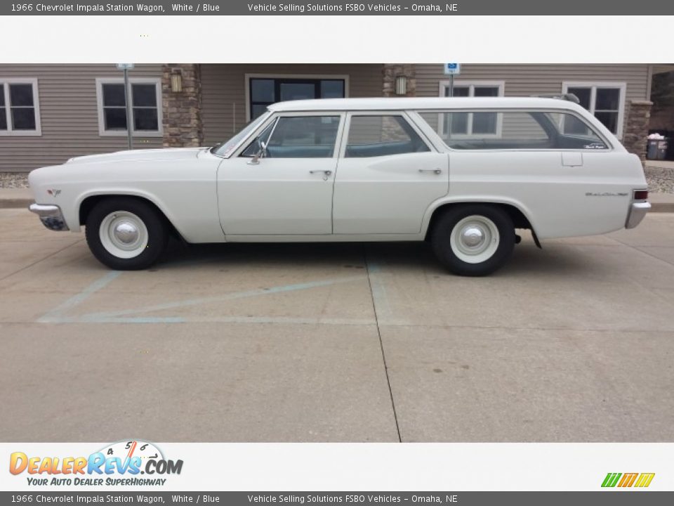1966 Chevrolet Impala Station Wagon White / Blue Photo #2