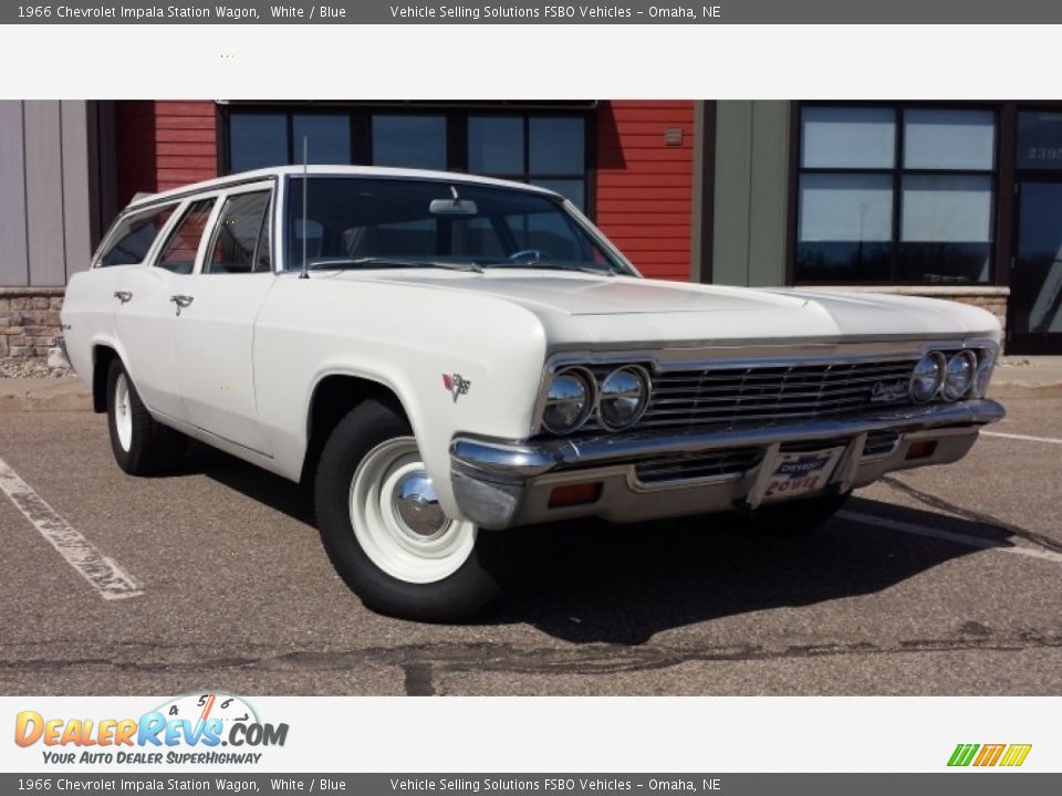 1966 Chevrolet Impala Station Wagon White / Blue Photo #3