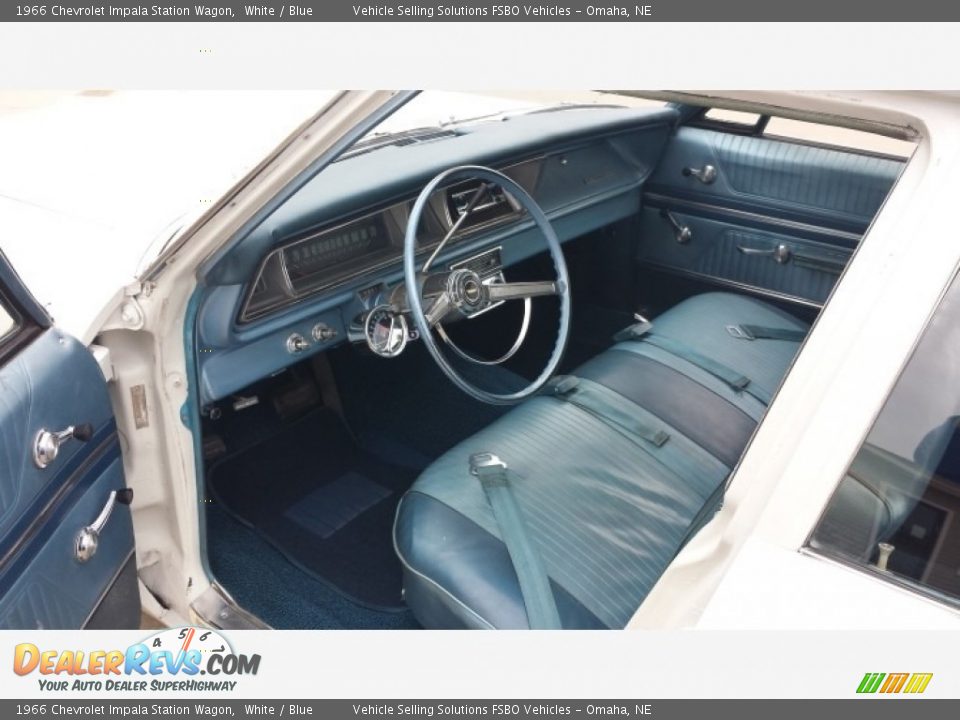 1966 Chevrolet Impala Station Wagon White / Blue Photo #5