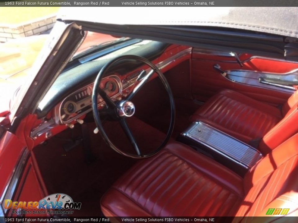 Red Interior - 1963 Ford Falcon Futura Convertible Photo #2