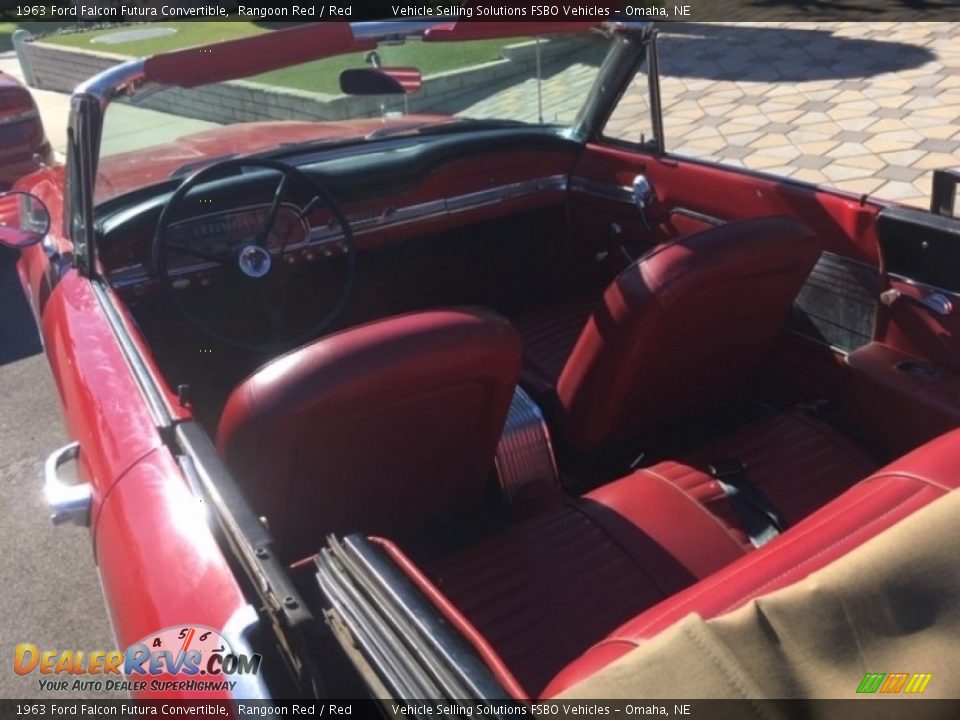 1963 Ford Falcon Futura Convertible Rangoon Red / Red Photo #4