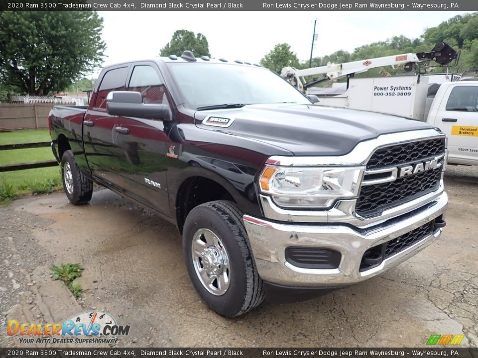 Diamond Black Crystal Pearl 2020 Ram 3500 Tradesman Crew Cab 4x4 Photo #7