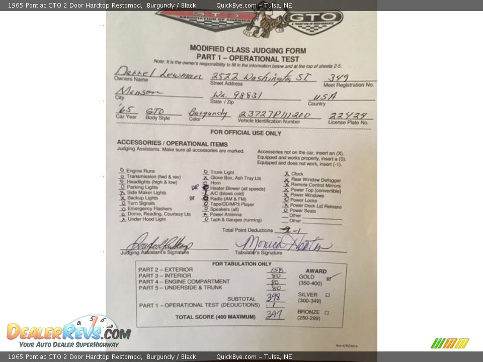 1965 Pontiac GTO 2 Door Hardtop Restomod Burgundy / Black Photo #23