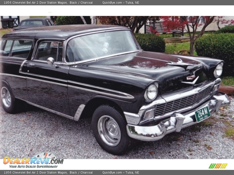 1956 Chevrolet Bel Air 2 Door Station Wagon Black / Charcoal Photo #1