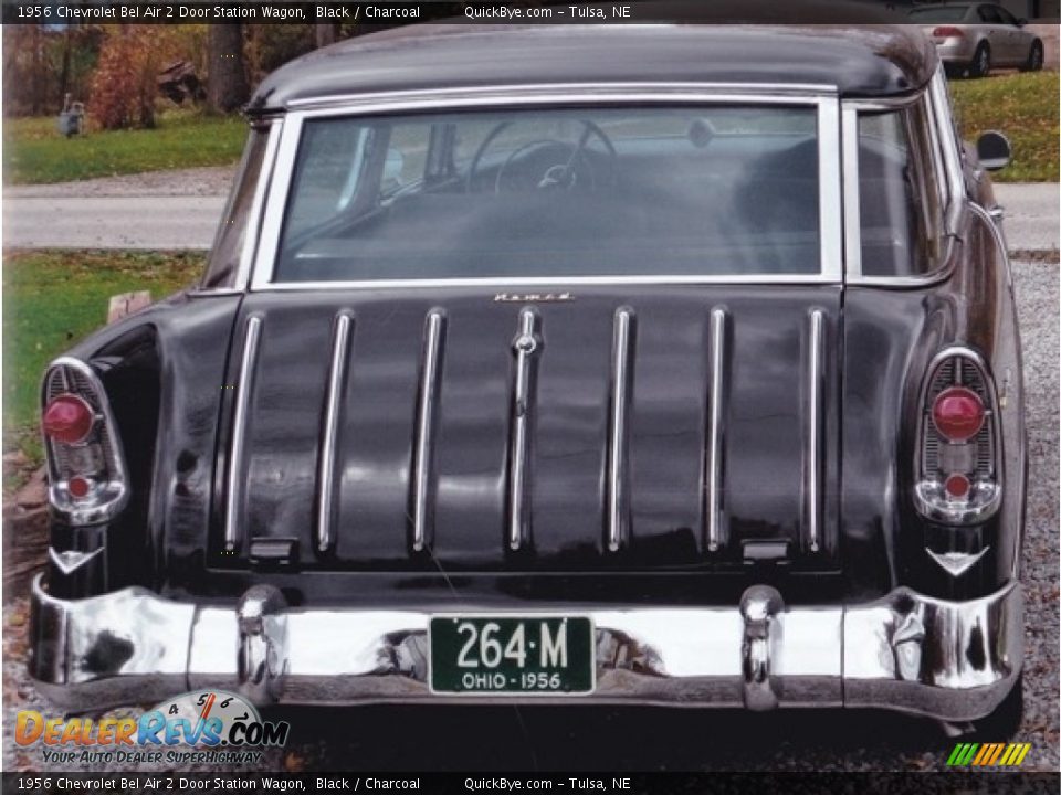 1956 Chevrolet Bel Air 2 Door Station Wagon Black / Charcoal Photo #3