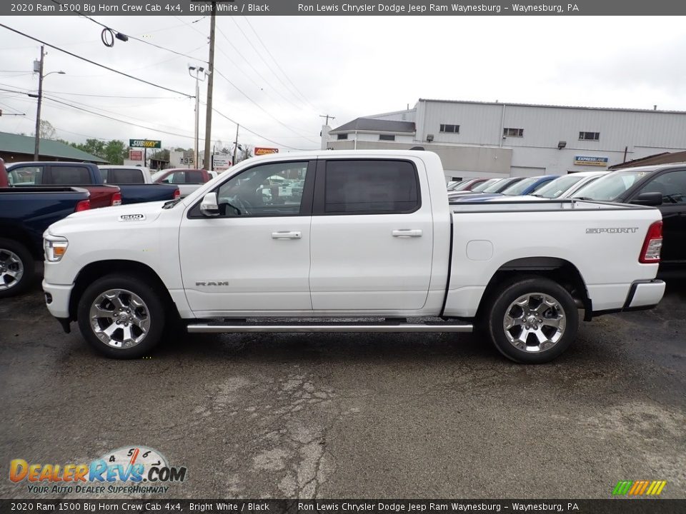 2020 Ram 1500 Big Horn Crew Cab 4x4 Bright White / Black Photo #3