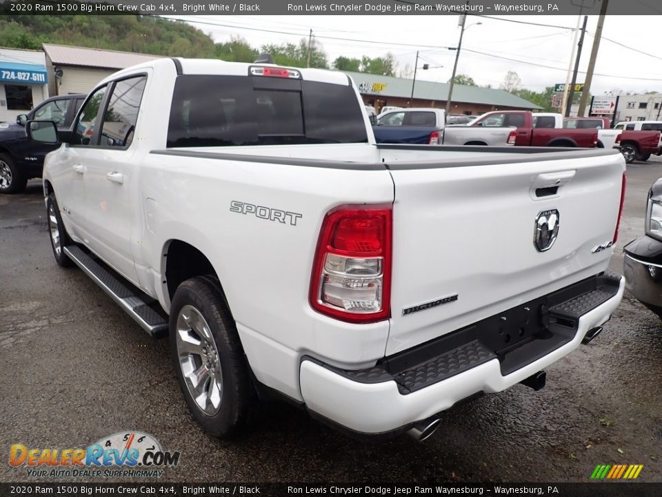 2020 Ram 1500 Big Horn Crew Cab 4x4 Bright White / Black Photo #4