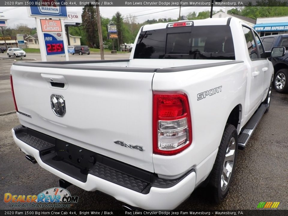 2020 Ram 1500 Big Horn Crew Cab 4x4 Bright White / Black Photo #6