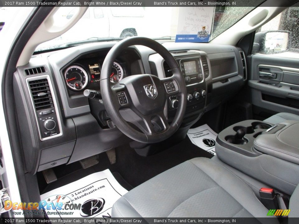 2017 Ram 1500 Tradesman Regular Cab Bright White / Black/Diesel Gray Photo #6