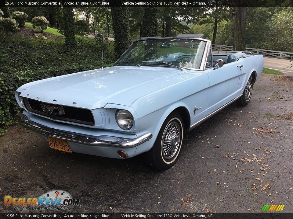 1966 Ford Mustang Convertible Arcadian Blue / Light Blue Photo #1