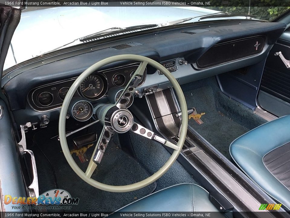 1966 Ford Mustang Convertible Arcadian Blue / Light Blue Photo #2