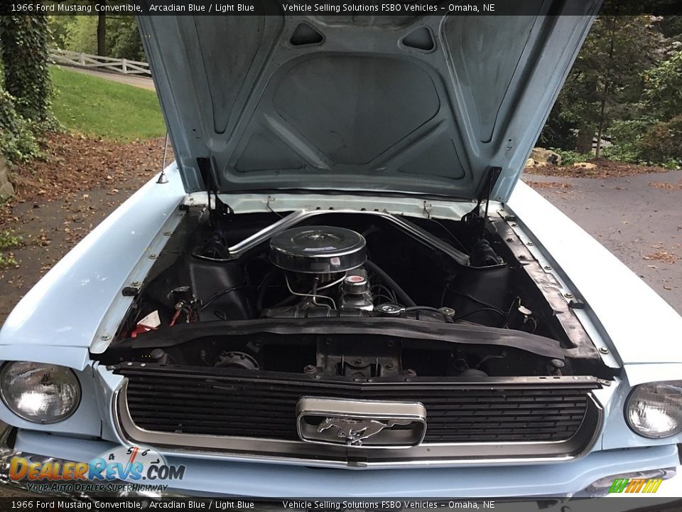 1966 Ford Mustang Convertible Arcadian Blue / Light Blue Photo #5