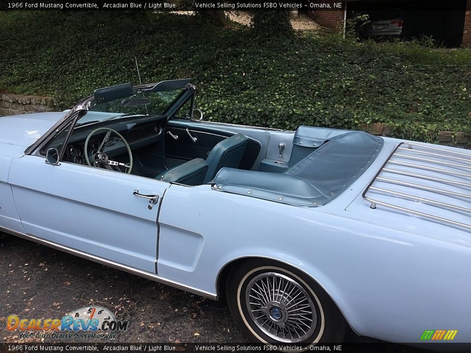 1966 Ford Mustang Convertible Arcadian Blue / Light Blue Photo #6