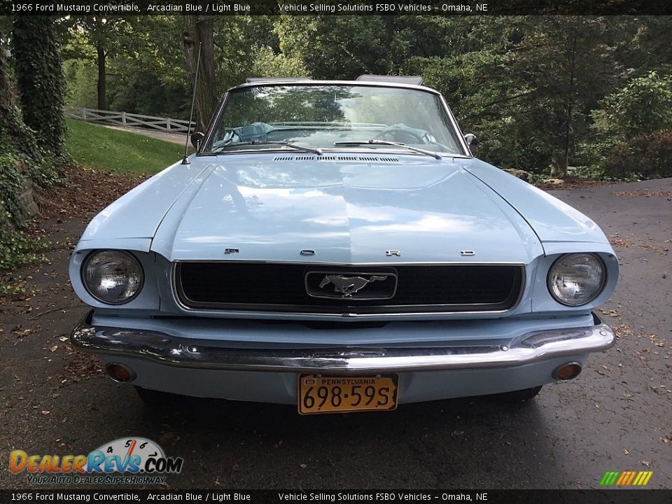 1966 Ford Mustang Convertible Arcadian Blue / Light Blue Photo #7