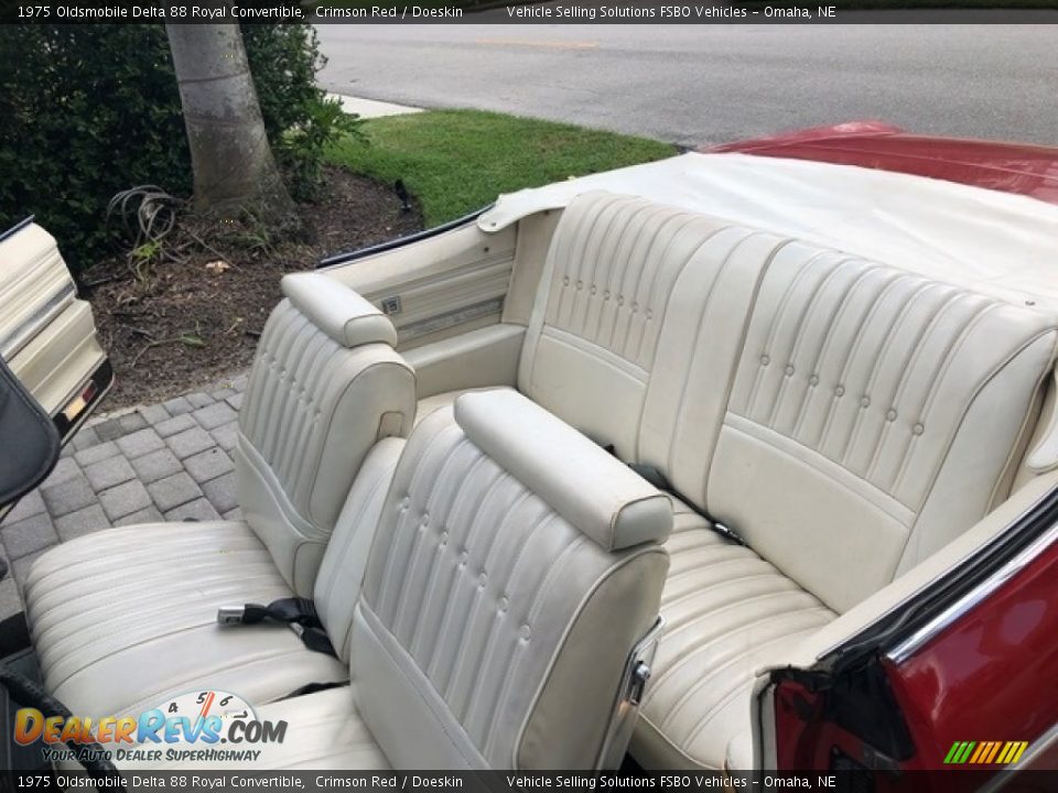 Rear Seat of 1975 Oldsmobile Delta 88 Royal Convertible Photo #9