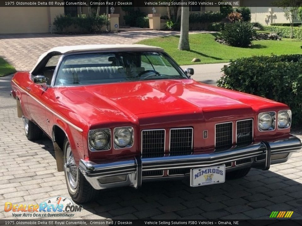 Crimson Red 1975 Oldsmobile Delta 88 Royal Convertible Photo #23