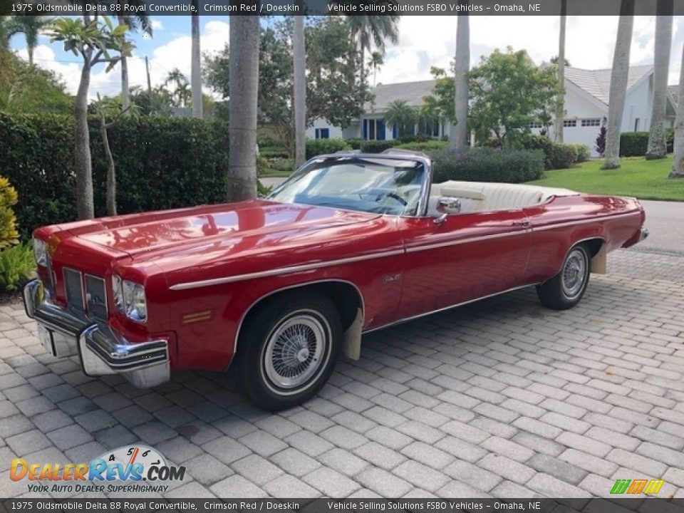Front 3/4 View of 1975 Oldsmobile Delta 88 Royal Convertible Photo #28