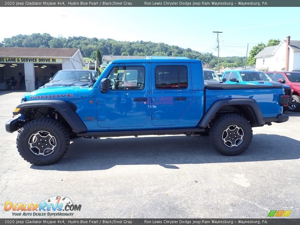2020 Jeep Gladiator Mojave 4x4 Hydro Blue Pearl / Black/Steel Gray Photo #3