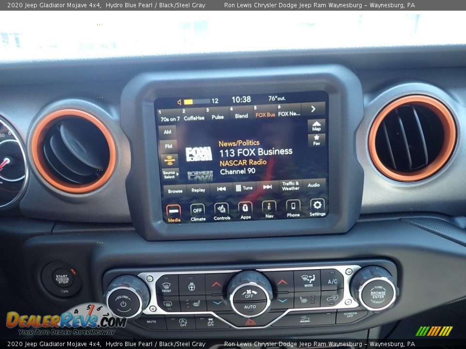 2020 Jeep Gladiator Mojave 4x4 Hydro Blue Pearl / Black/Steel Gray Photo #14