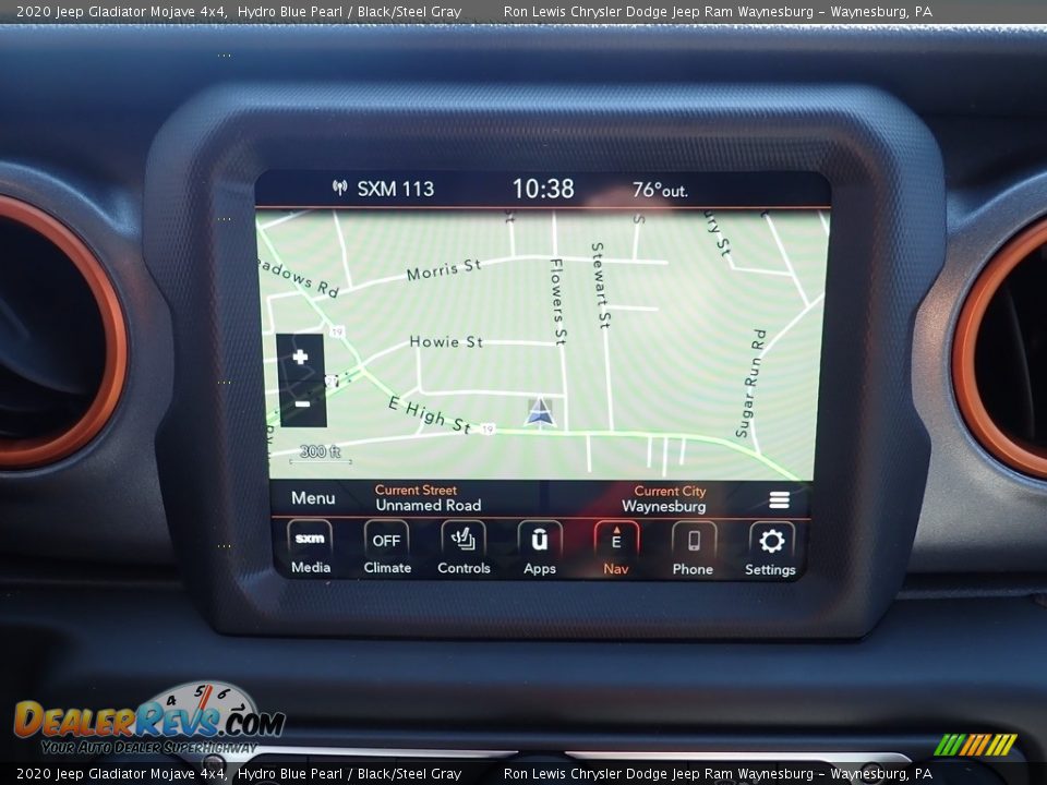 2020 Jeep Gladiator Mojave 4x4 Hydro Blue Pearl / Black/Steel Gray Photo #15