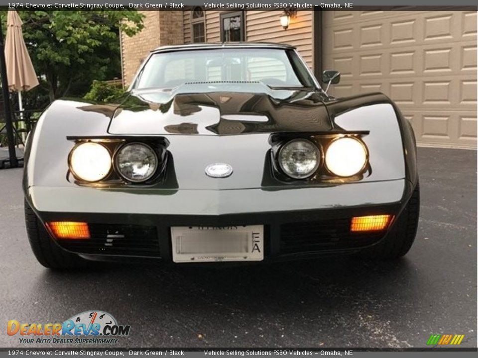 1974 Chevrolet Corvette Stingray Coupe Dark Green / Black Photo #2