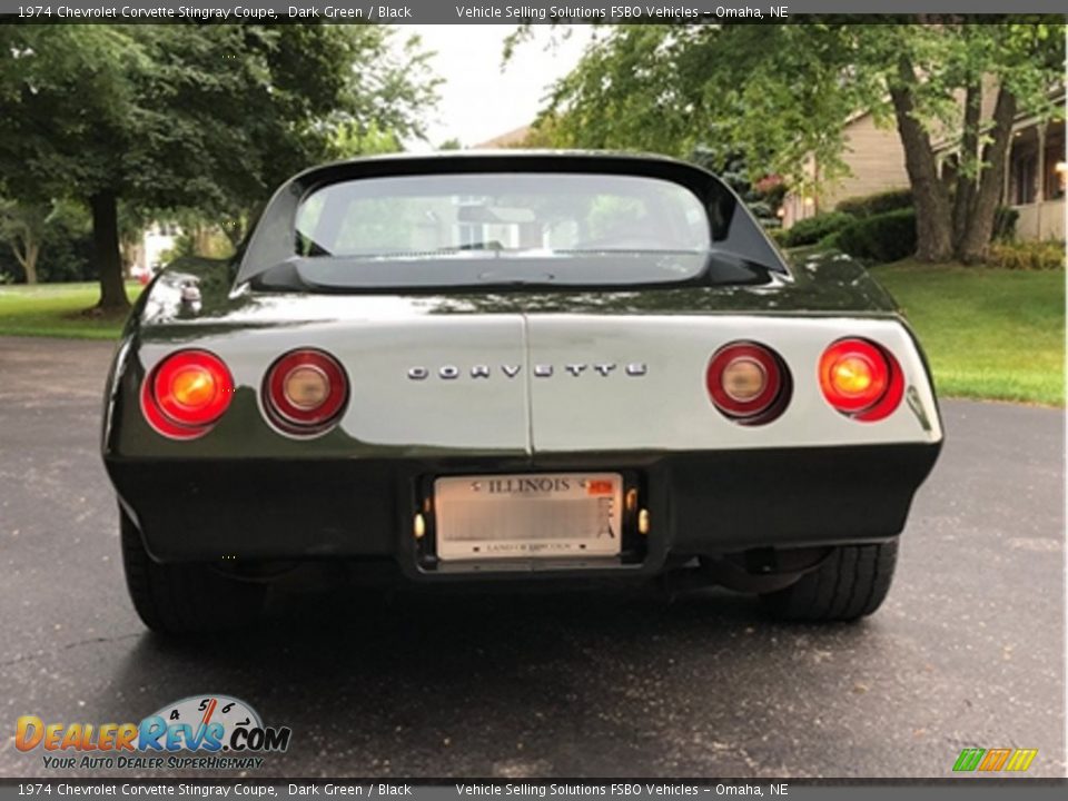 1974 Chevrolet Corvette Stingray Coupe Dark Green / Black Photo #6