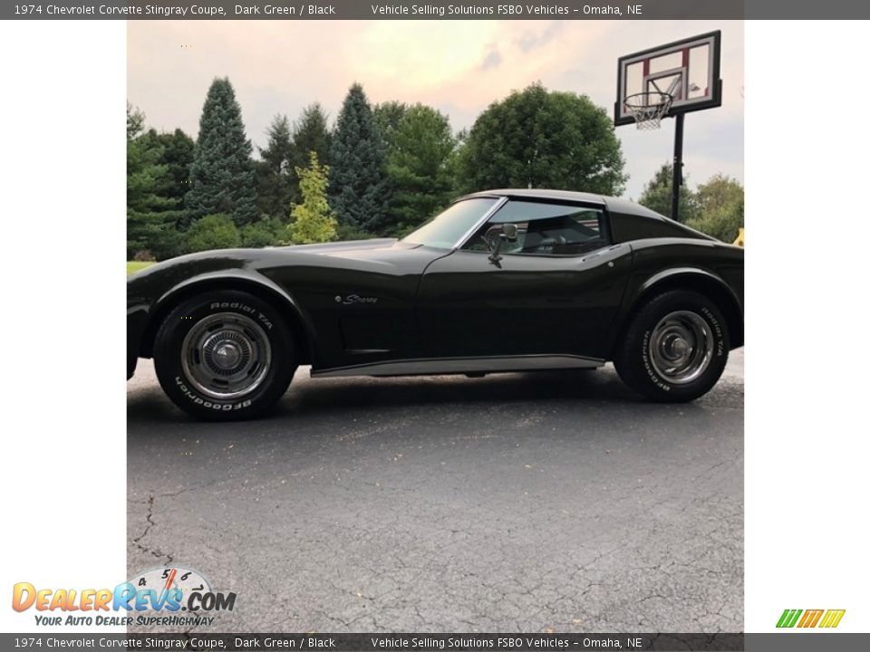 1974 Chevrolet Corvette Stingray Coupe Dark Green / Black Photo #10