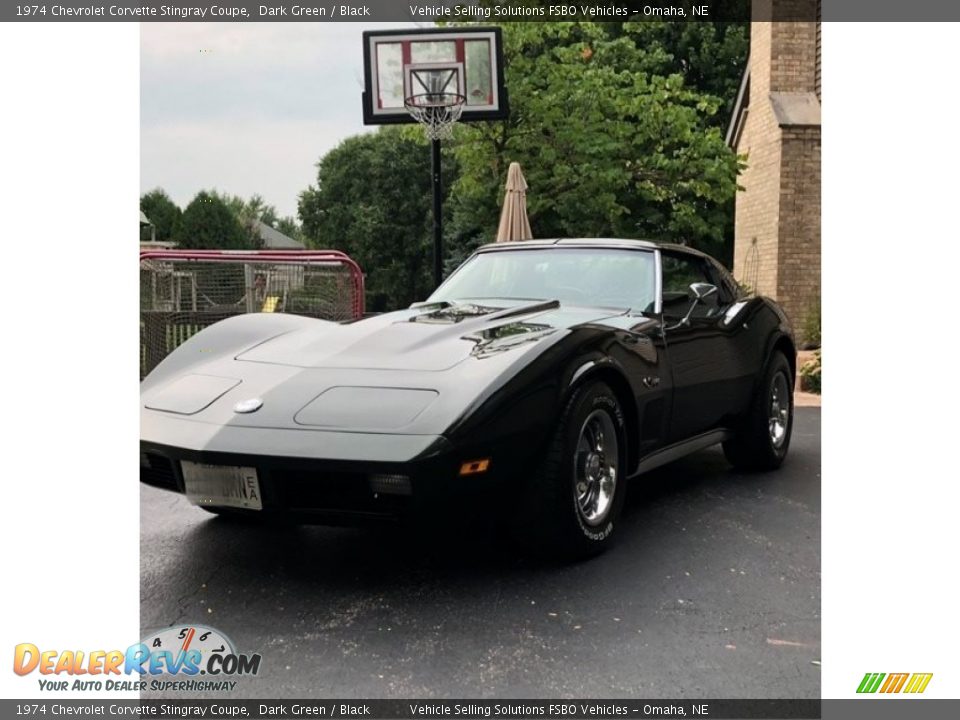 1974 Chevrolet Corvette Stingray Coupe Dark Green / Black Photo #11