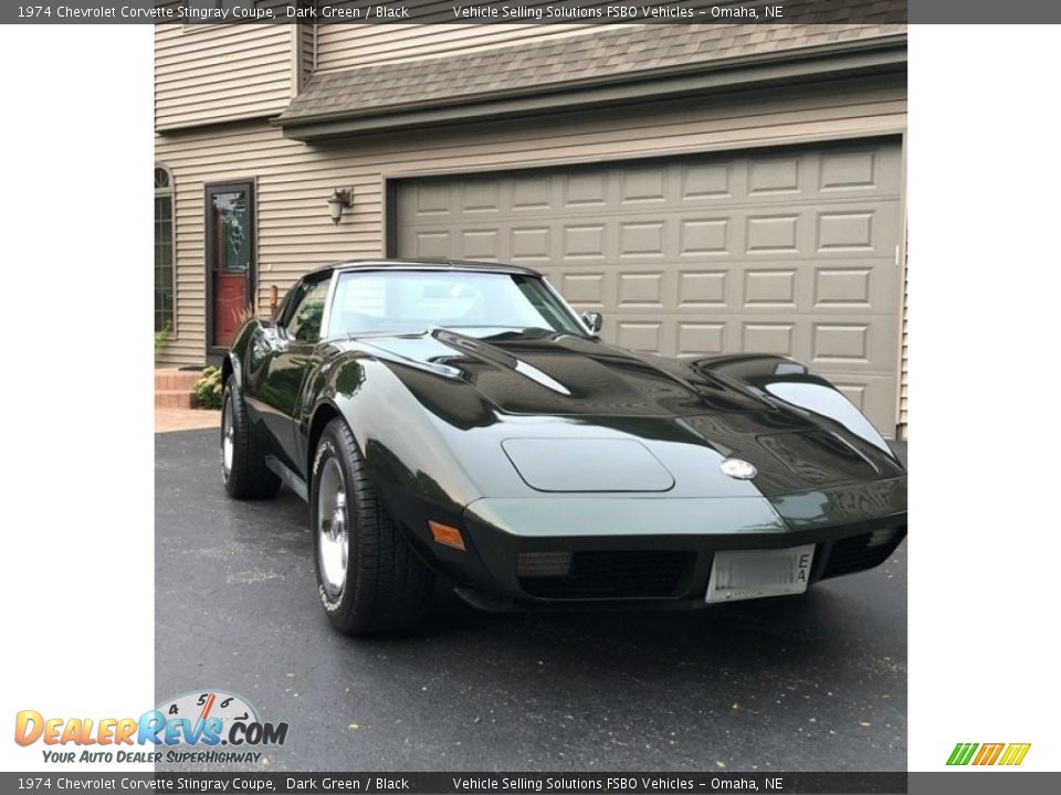 1974 Chevrolet Corvette Stingray Coupe Dark Green / Black Photo #13