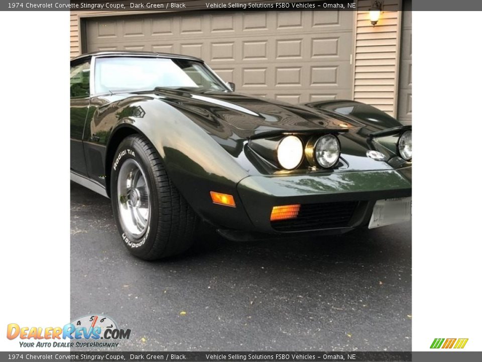 1974 Chevrolet Corvette Stingray Coupe Dark Green / Black Photo #14