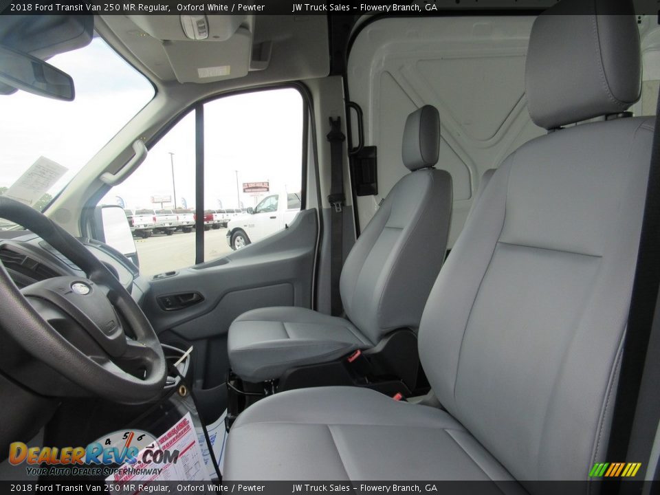 Front Seat of 2018 Ford Transit Van 250 MR Regular Photo #14