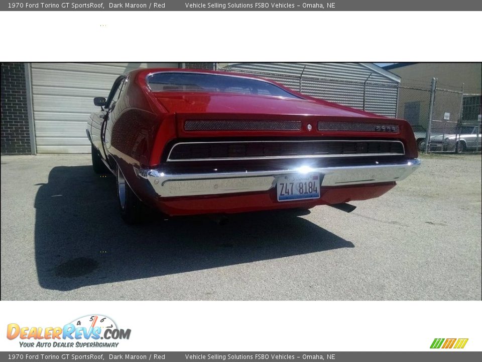 1970 Ford Torino GT SportsRoof Dark Maroon / Red Photo #3